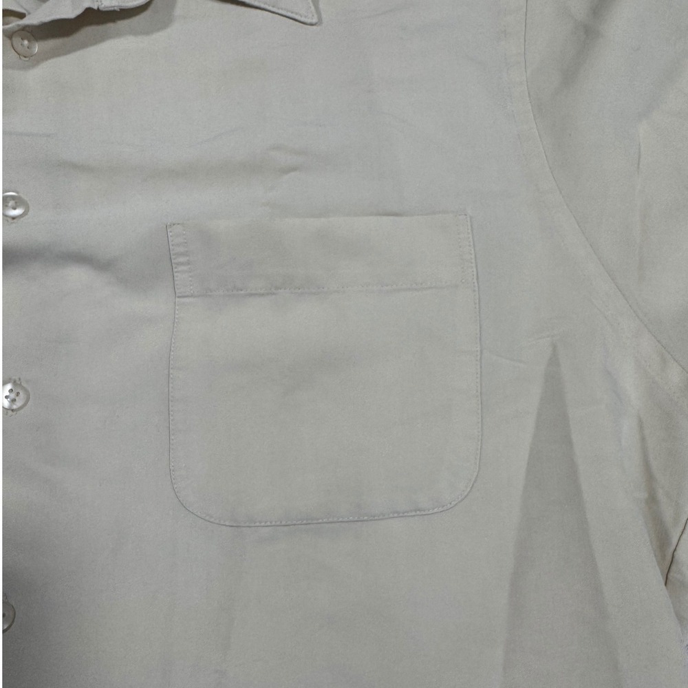 Savile Row Mens Button Up Shirt Size 16 Champagne Easy Care Comfort Office Work - Picture 3 of 11